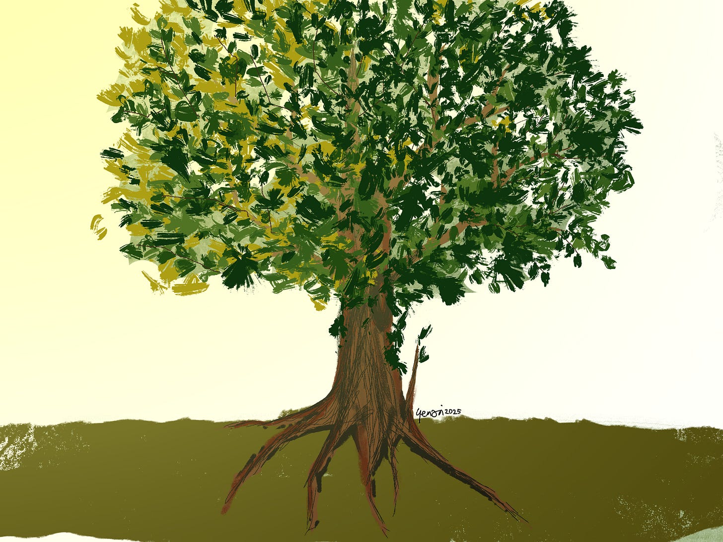 The painting of a tree by Yen