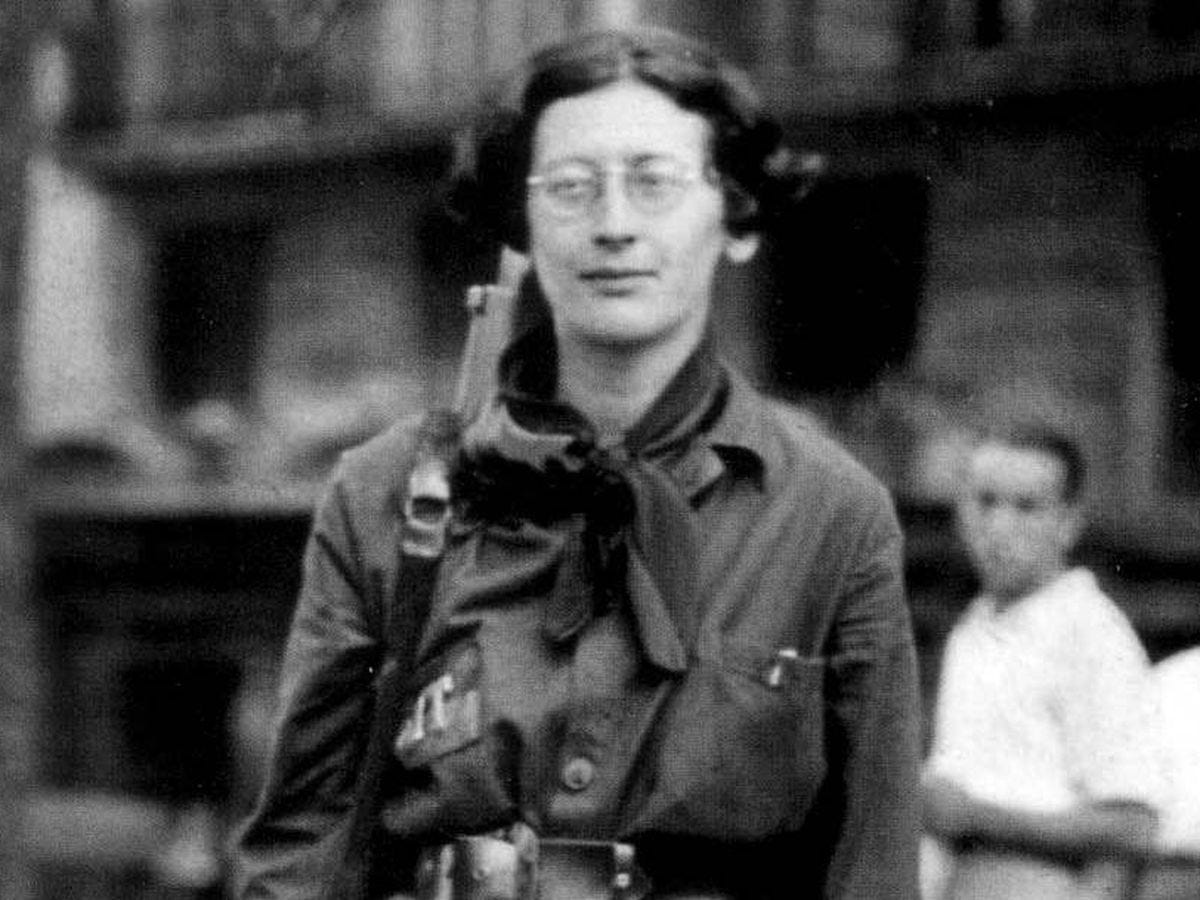 Simone Weil con la columna Durruti, 1936 Simone Weil con la columna Durruti, 1936