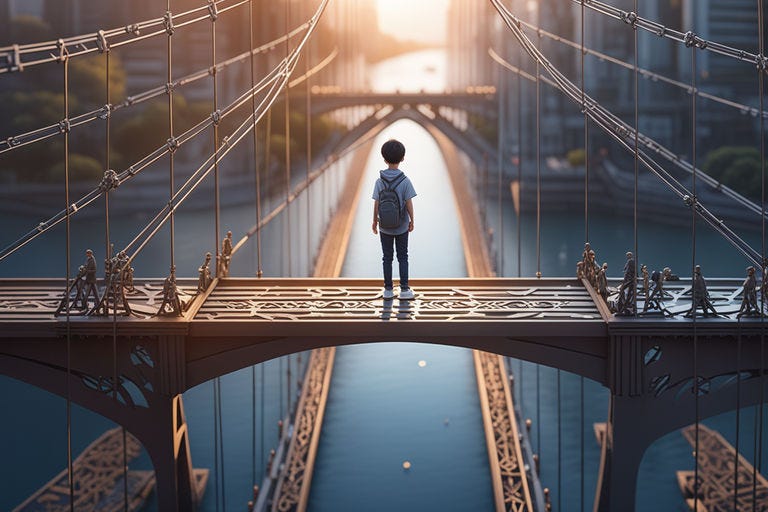 Prompt: the young boy standing in the crossroad of
6 bridges, each bridge leads to its way , Miki Asai Macro photography, close-up, hyper detailed, trending on artstation, sharp focus, studio photo, intricate details, highly detailed, by greg rutkowski Prompt: the young boy standing in the crossroad of
6 bridges, each bridge leads to its way , Miki Asai Macro photography, close-up, hyper detailed, trending on artstation, sharp focus, studio photo, intricate details, highly detailed, by greg rutkowski