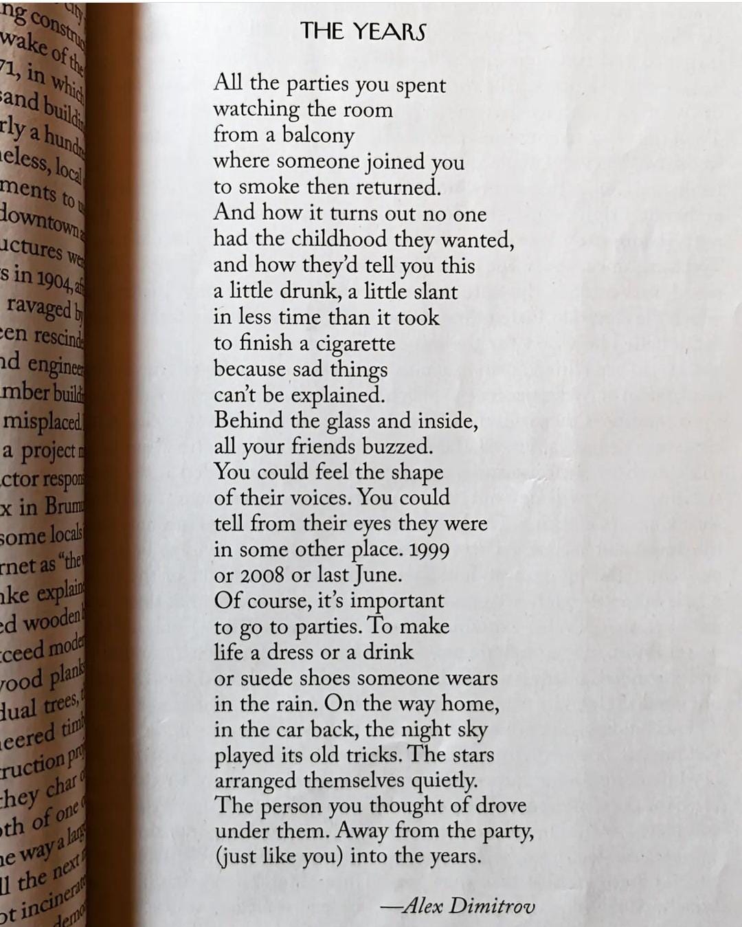 The Years-Alex Dimitrov [POEM] : r/Poetry