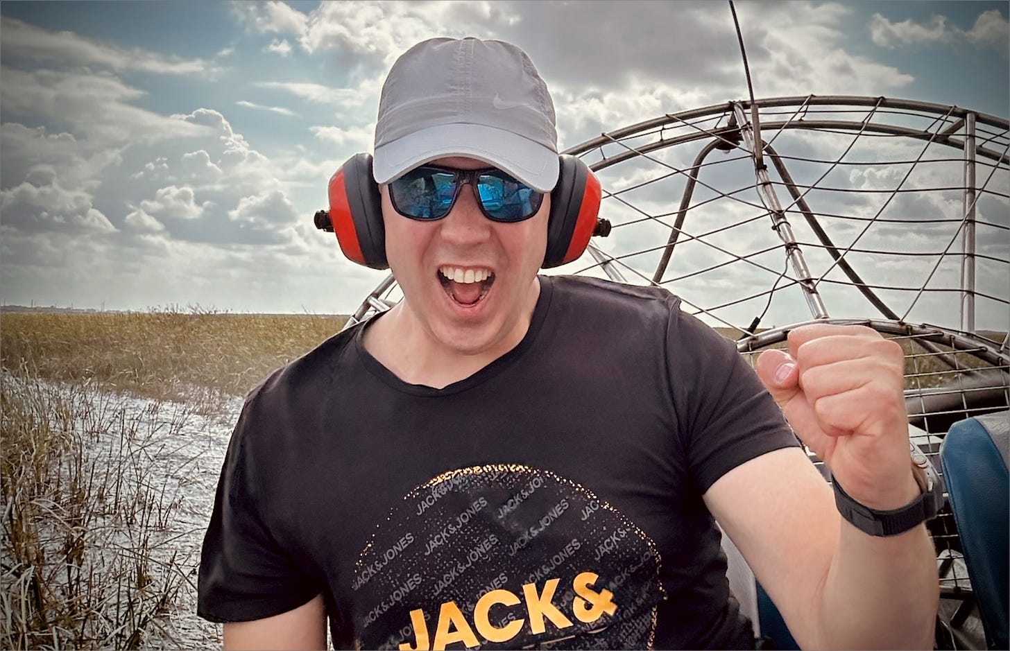 Pablo Renaud en los Everglades