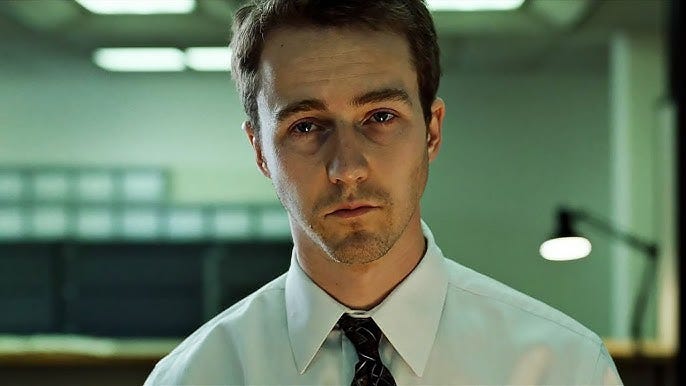 "Everything is a copy of a copy of a copy." | Fight Club [1080p]