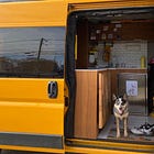 Life on the road, home in a parking lot