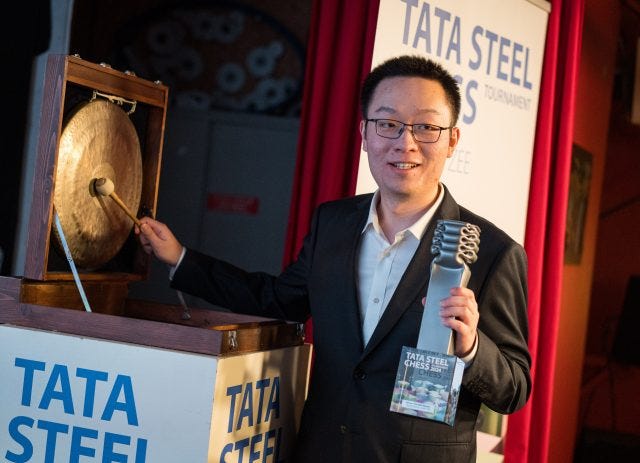 Wei Yi winnaar spectaculair Tata Steel Chess Tournament 2024 Wei Yi winnaar spectaculair Tata Steel Chess Tournament 2024