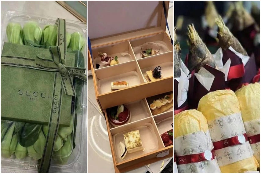 Luxury brands deliver fresh vegetables in Shanghai