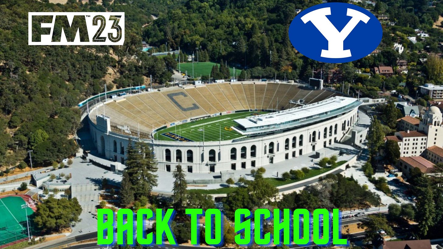Football Manager 2023 BYU Back to School