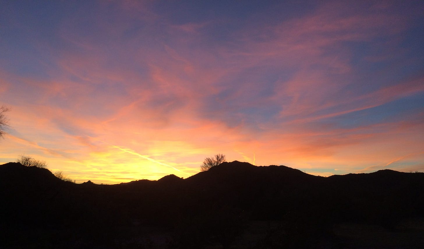 photo by Jenise Cook desert sunset Arizona for haiku by JeniseCook.com photo by Jenise Cook desert sunset Arizona for haiku by JeniseCook.com