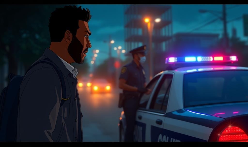 a black man triggered by a cop
