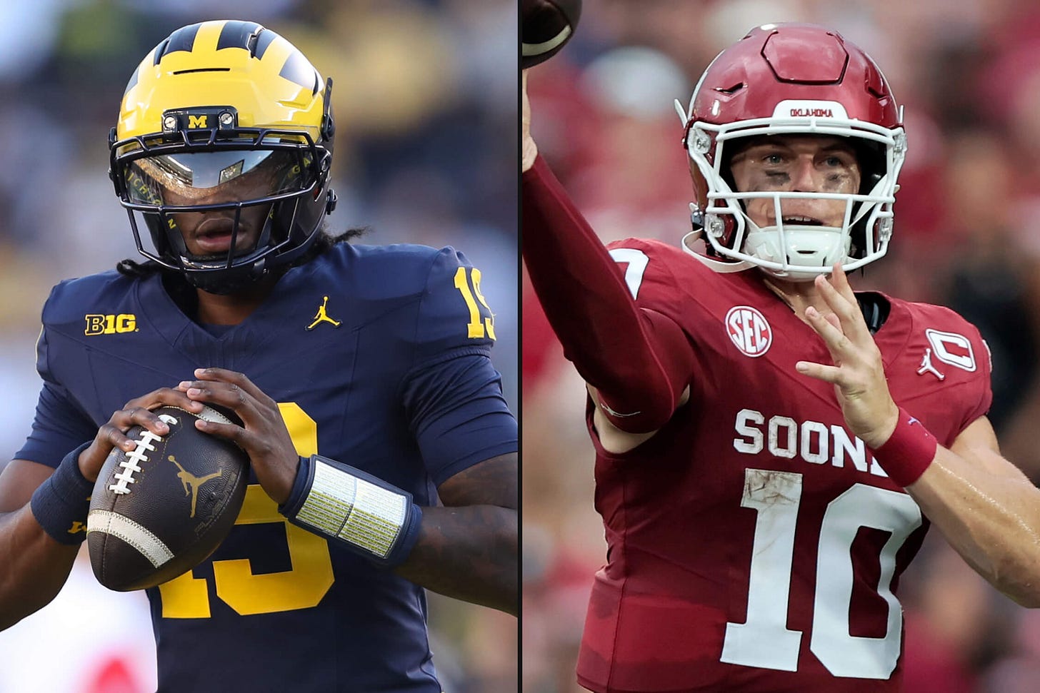 Michigan-Oklahoma preview: It's Bryce Underwood vs. John Mateer, but will  defense dominate? - The Athletic Michigan-Oklahoma preview: It's Bryce Underwood vs. John Mateer, but will  defense dominate? - The Athletic