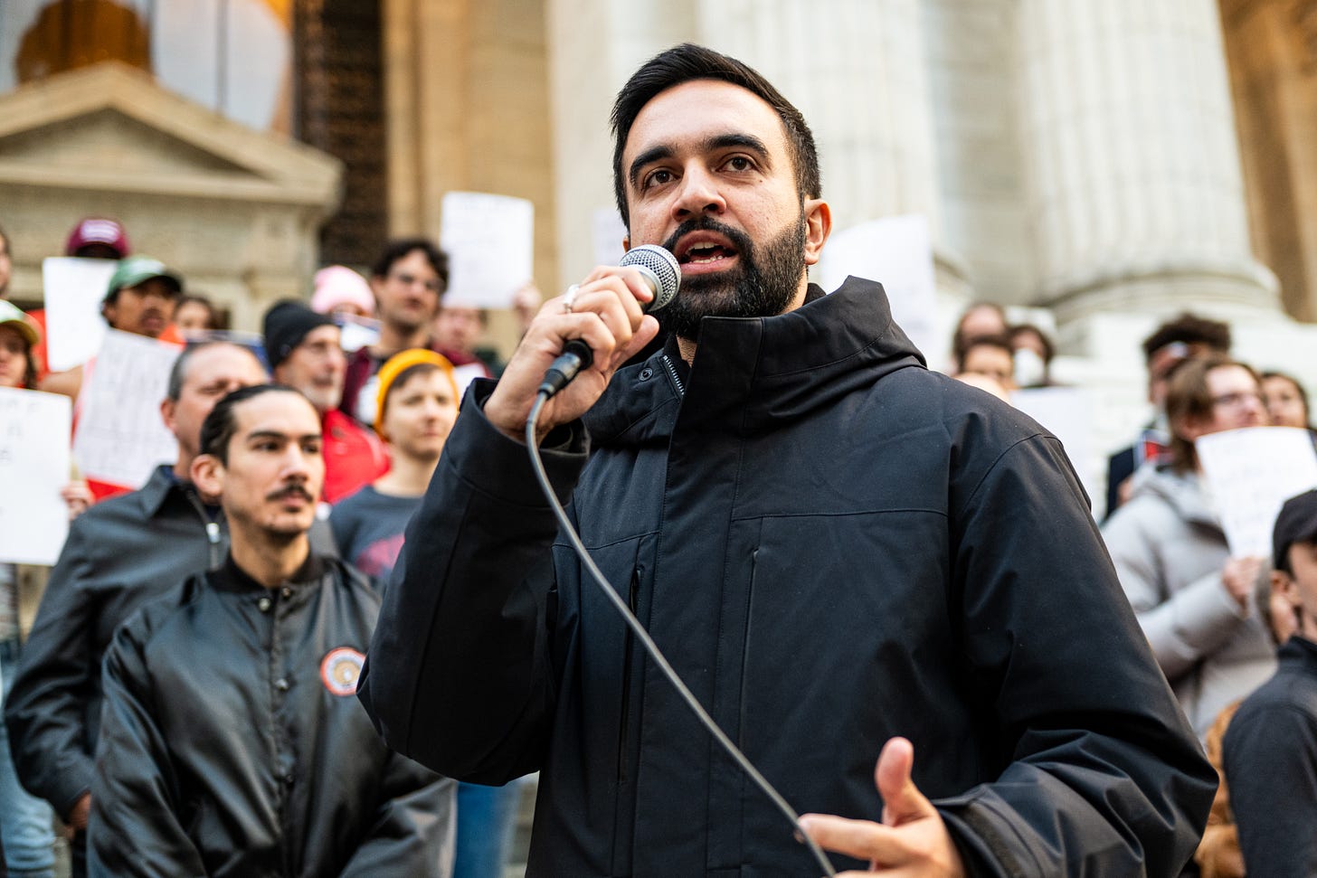 File:Zohran Mamdani at the Resist Fascism Rally in Bryant Park on Oct 27th  2024.jpg - Wikimedia Commons