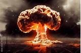 Nuclear Bomb Massive Explosion in Civil City 3D Art Work Spectacular ...
