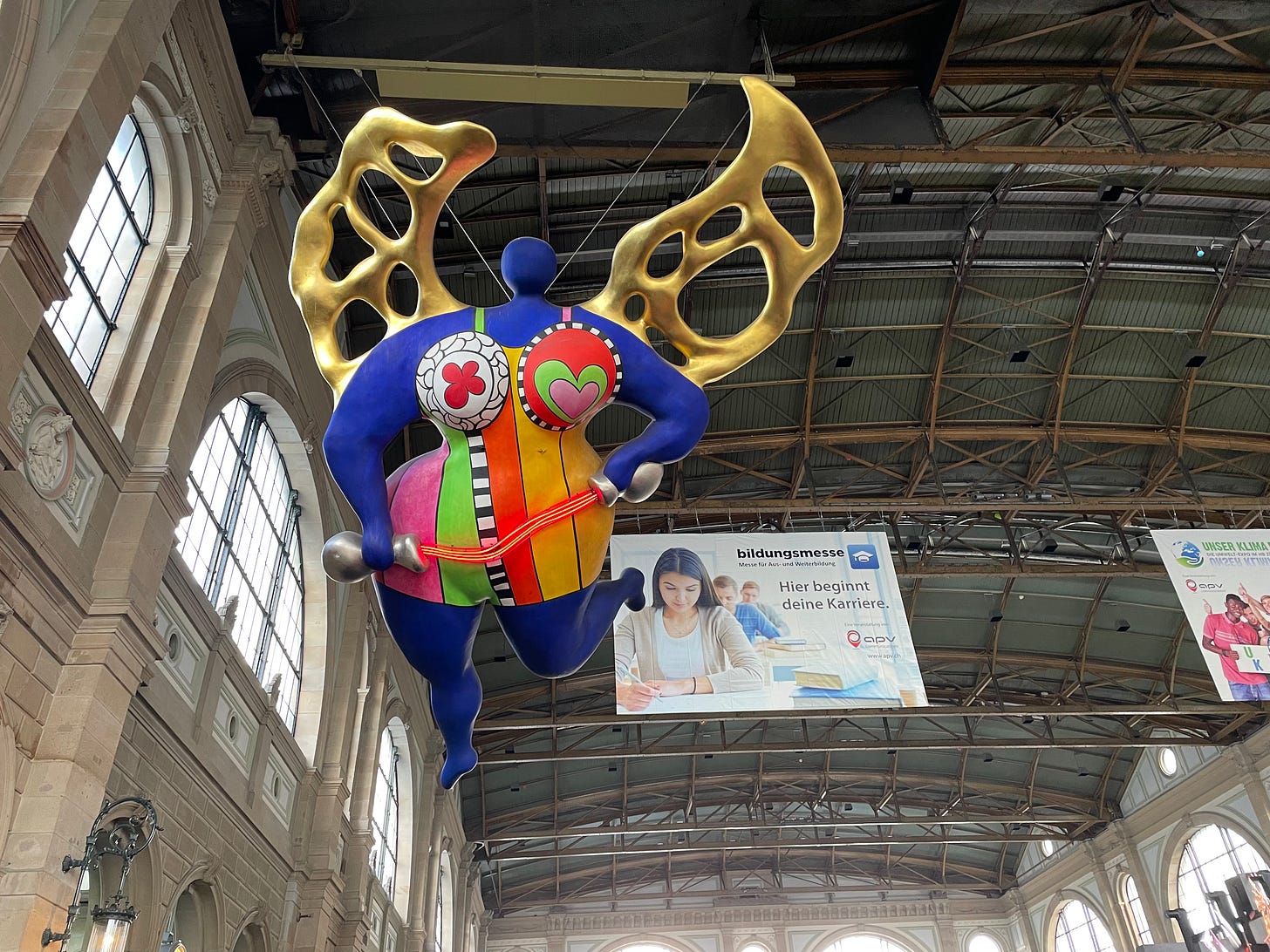 L'ange protecteur in the Zurich train station