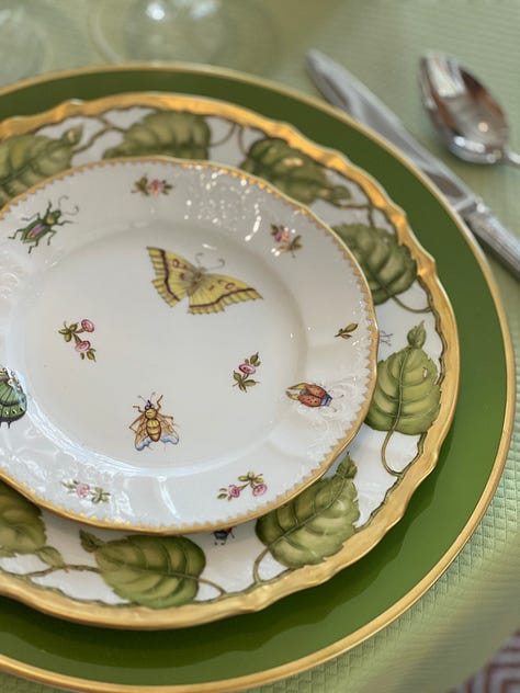 Easter Tablescapes with Herend Figurines and Anna Weatherly China