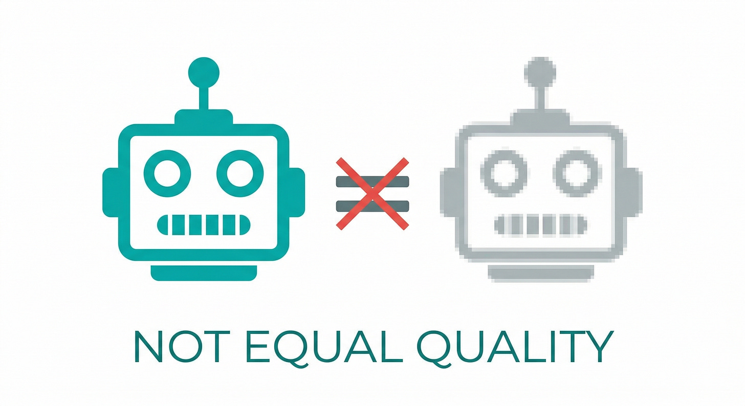 Quantisation robot comparison