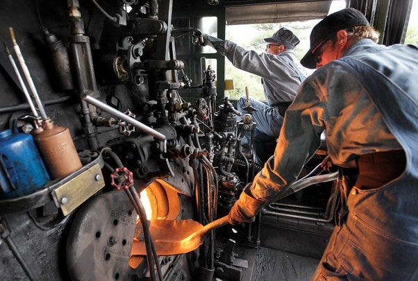 On a coal fired steam locomotive, did the stoker have any duties beyond  feeding the fire and shaking out the grates? - Quora