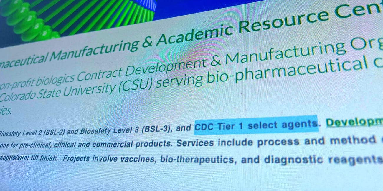 New Colorado Bat Lab Location CSU Confirmed to Develop ‘CDC Tier 1 Select Agents’ Like Ebola Despite University's Denials