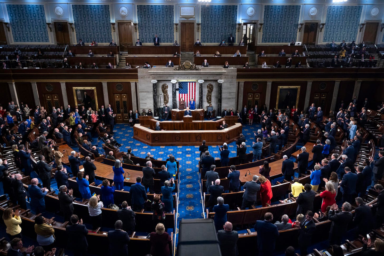 Photo of the House chamber during President Biden's previous State of the Union address