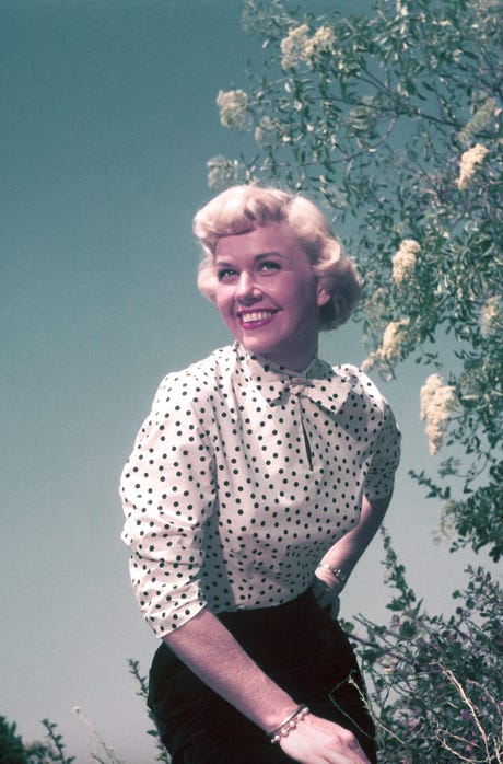 doris day, triple threat, classic actress, beautiful blonde, old hollywood, golden era, dancer, vintage entertainer, rock hudson, james garner