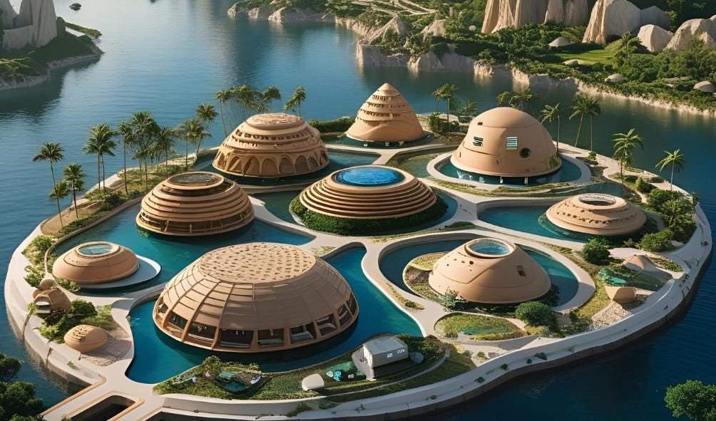 Sustainable Villages of the Future, created by author with canva.com