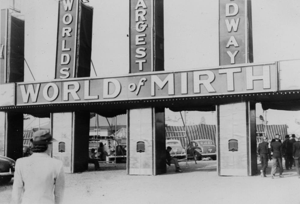 "World of Mirth" sign at NC State Fair "World of Mirth" sign at NC State Fair