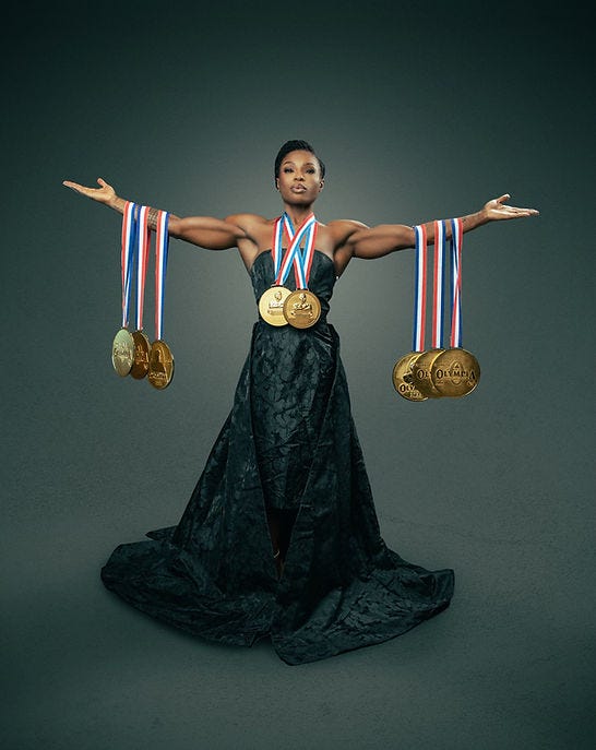 8 medals black dress.jpg