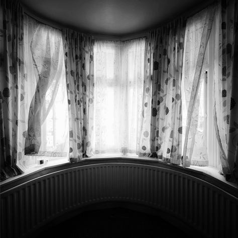 three images of curtains blowing in the breeze on a hot summer's day