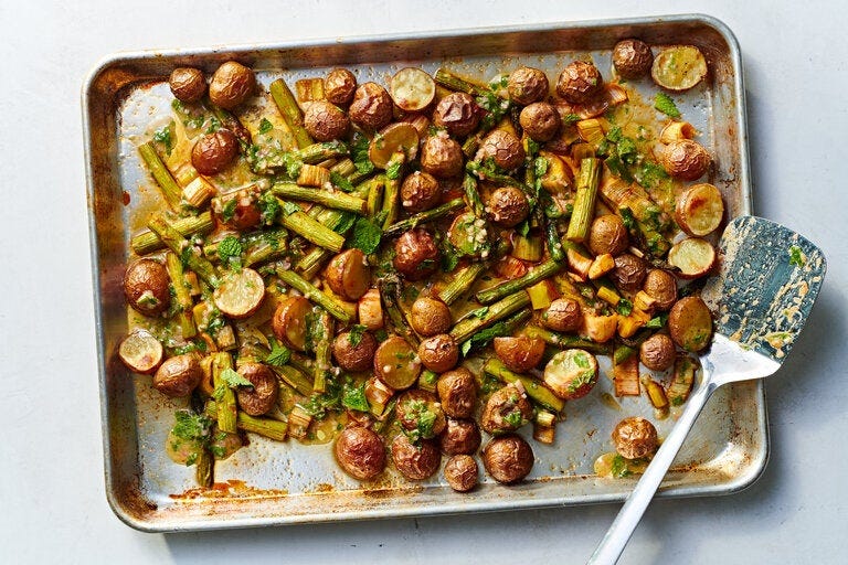 Roasted Sheet Pan Potato Salad