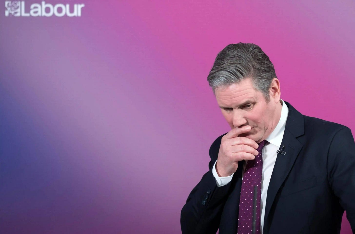 Starmer was seen deep in thought- presumably trying to work out who would be asking him questions at PMQs.