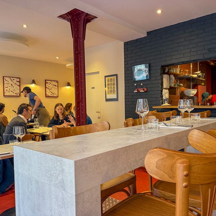 Dining room at Argile restaurant, Paris