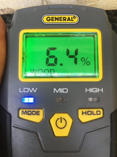 Kiln dried Moisture Content (MC)
