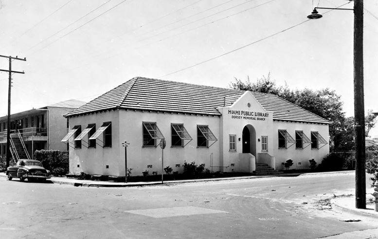 Dorsey Memorial Library in the 1940s. Courtesy of the Miami-Dade Public Library, Romer Collection.