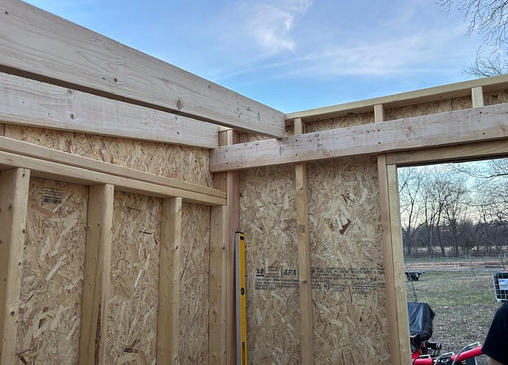 Rafters for slanted roof