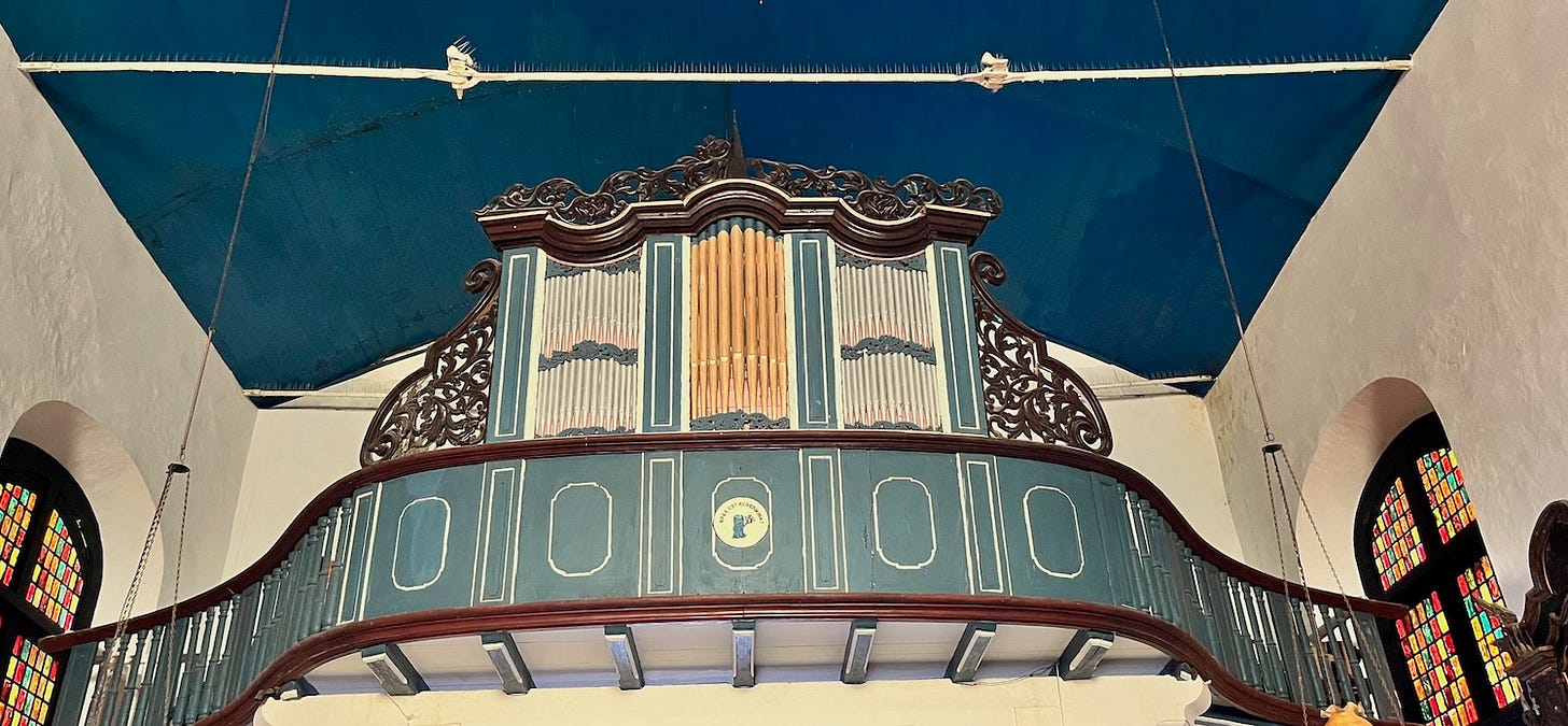 The organ loft in the Dutch Reformed Church in Galle Fort