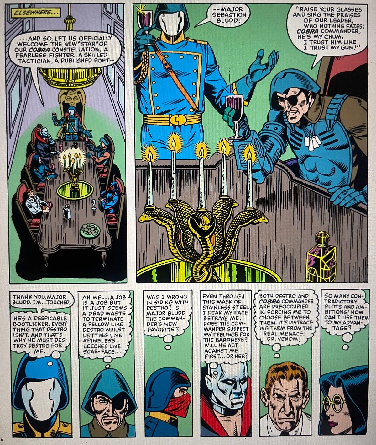 a banquet of COBRA high command where everyone is secretly plotting against one another a banquet of COBRA high command where everyone is secretly plotting against one another