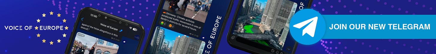 Voice of Europe Telegram channel