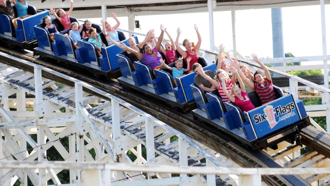 The Wild One coaster delivered thrills at Six Flags America in Maryland