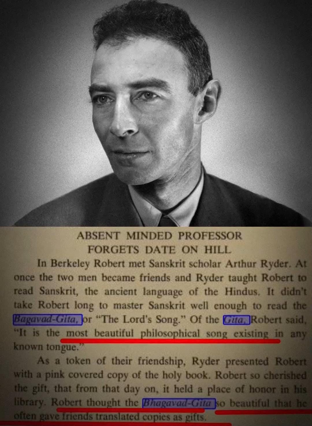 r/IndianTeenagers - What the Bhagavad Gita really meant to J. Robert Oppenheimer