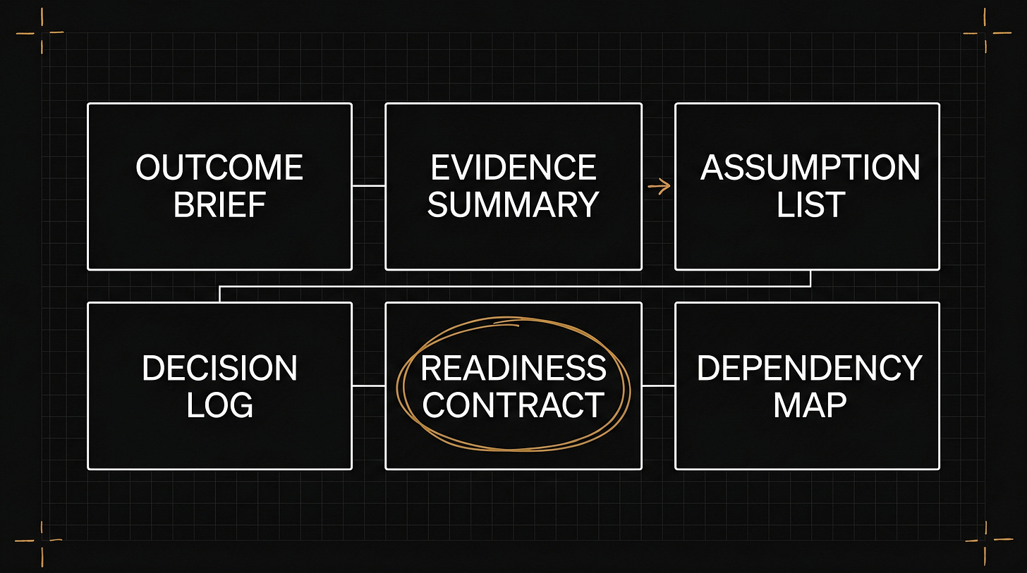 Clarity artifacts make direction usable before execution begins