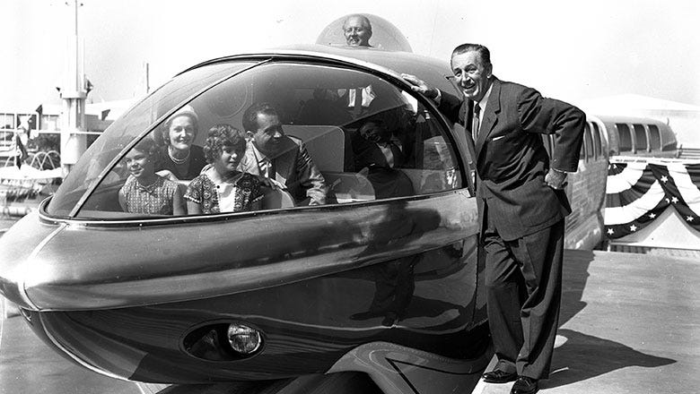Vice President Nixon dedicates the Monorail at Disneyland Vice President Nixon dedicates the Monorail at Disneyland