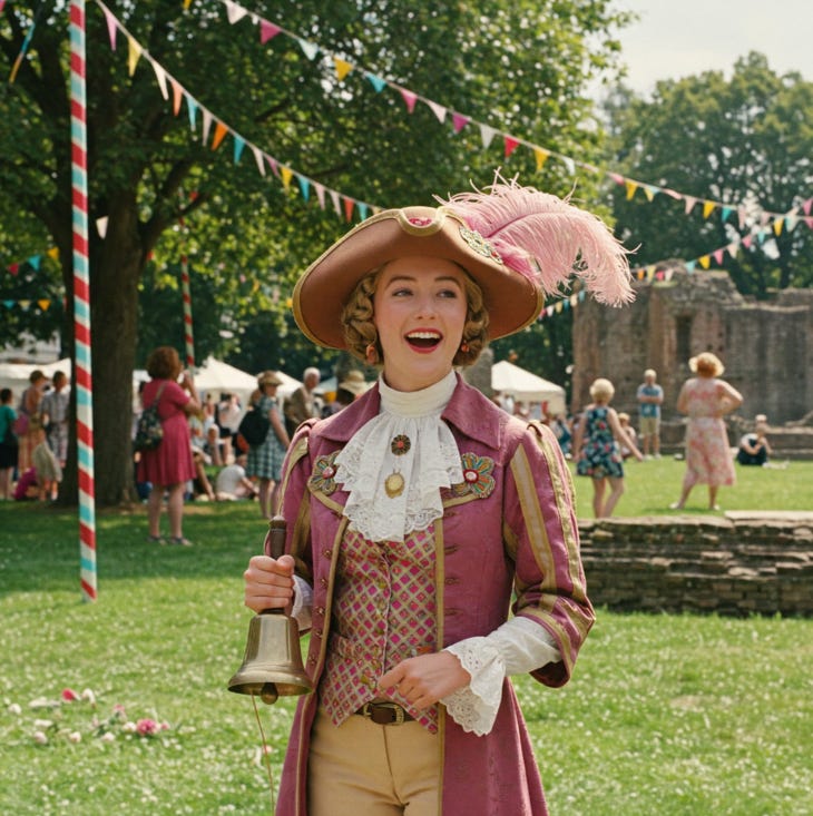 A town crier A town crier