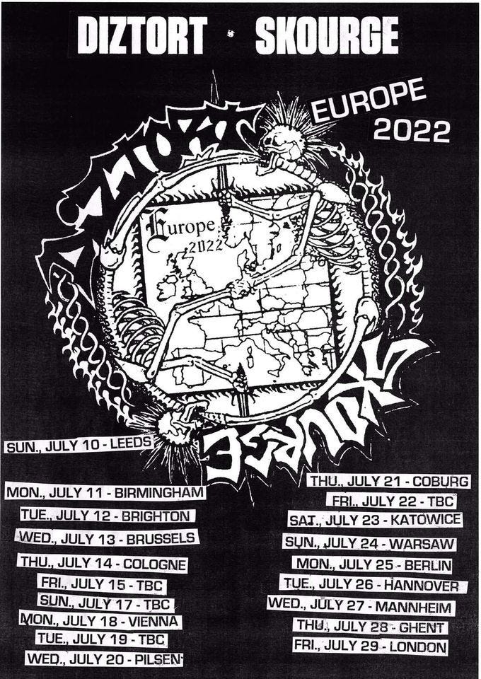 Diztort (US) + Skourge (US), Venster 99, Wien, July 18 2022 | AllEvents.in