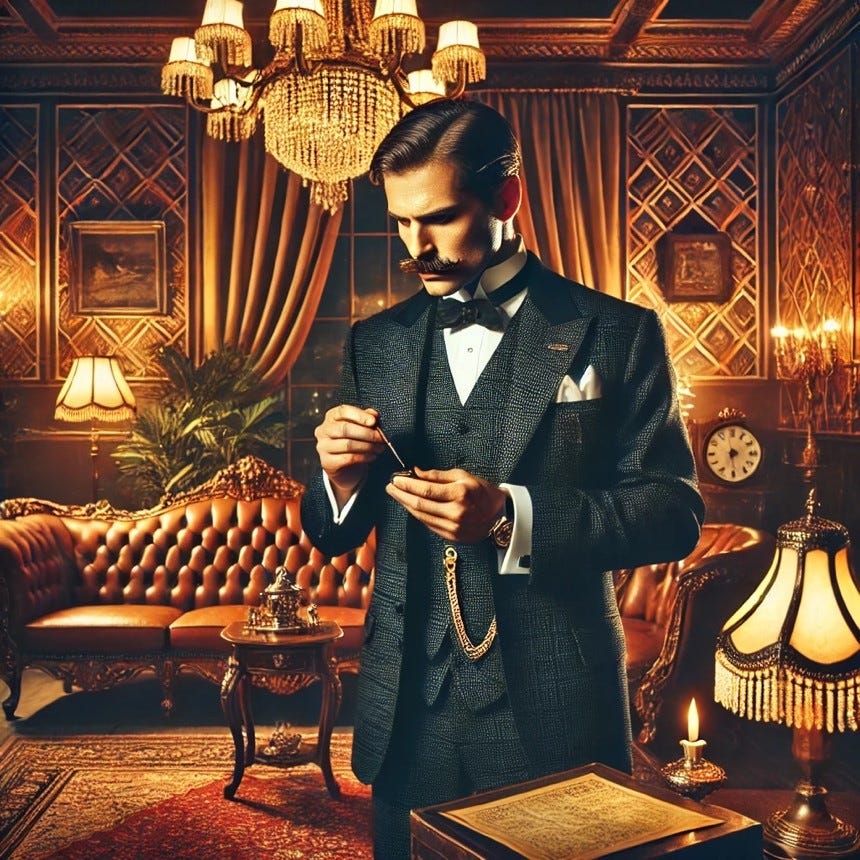 A person in a suit in a room

Description automatically generated