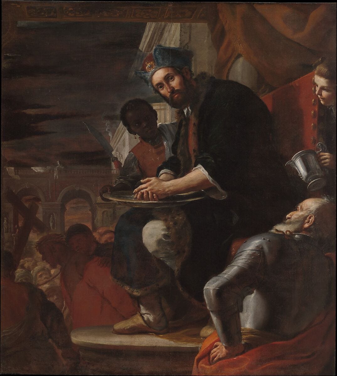 Pilate Washing His Hands, Mattia Preti (Il Cavalier Calabrese) (Italian, Taverna 1613–1699 Valletta), Oil on canvas Pilate Washing His Hands, Mattia Preti (Il Cavalier Calabrese) (Italian, Taverna 1613–1699 Valletta), Oil on canvas