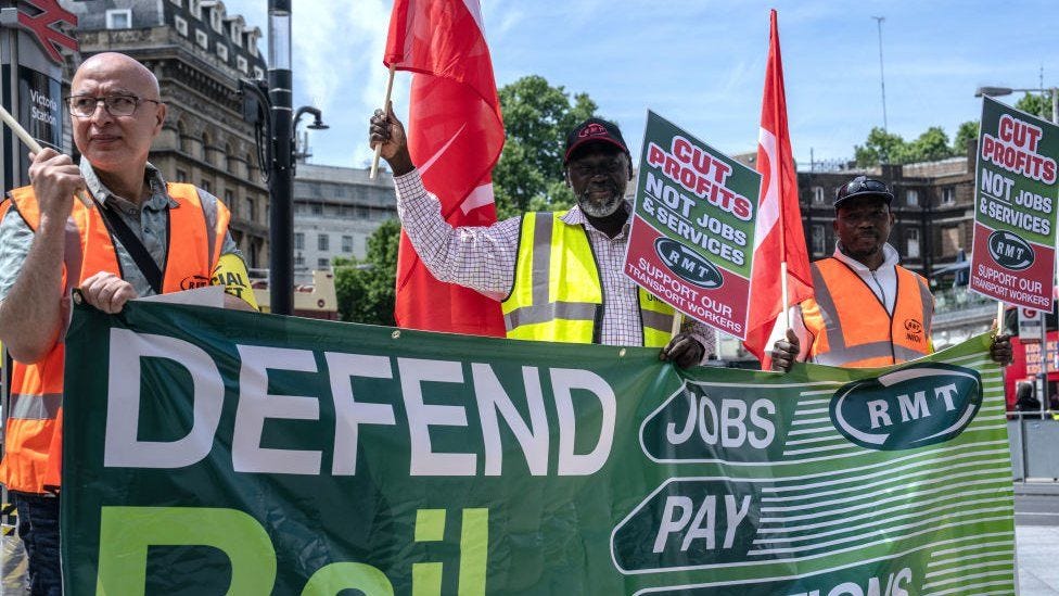 Train strikes: Why railway workers say they are going on strike - BBC News