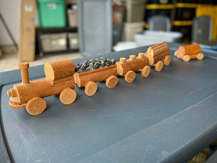 Photos of toys and collectibles.