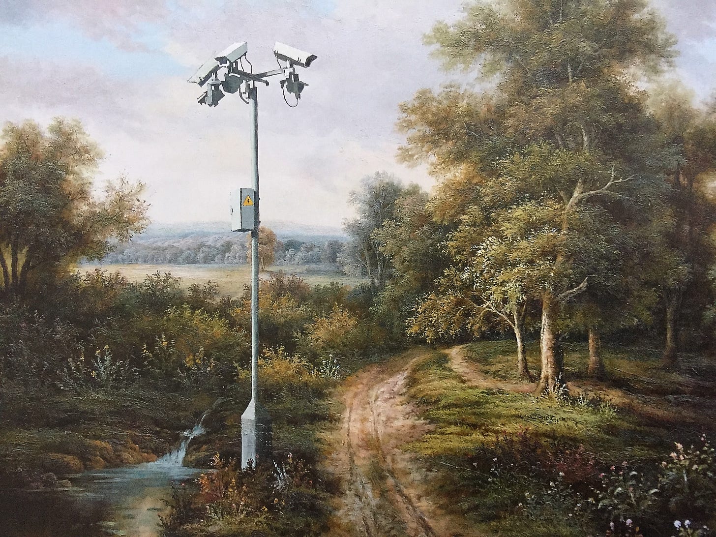 CCTV Countryside, Modified Oil Painting #12, 2005 - Banksy Explained