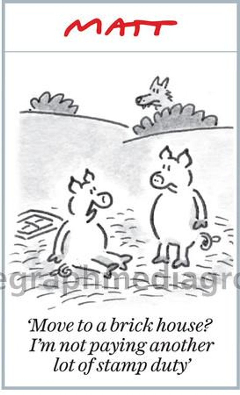 35232057-Matt Cartoon Move to a brick house? I m not paying another lot of  stamp duty