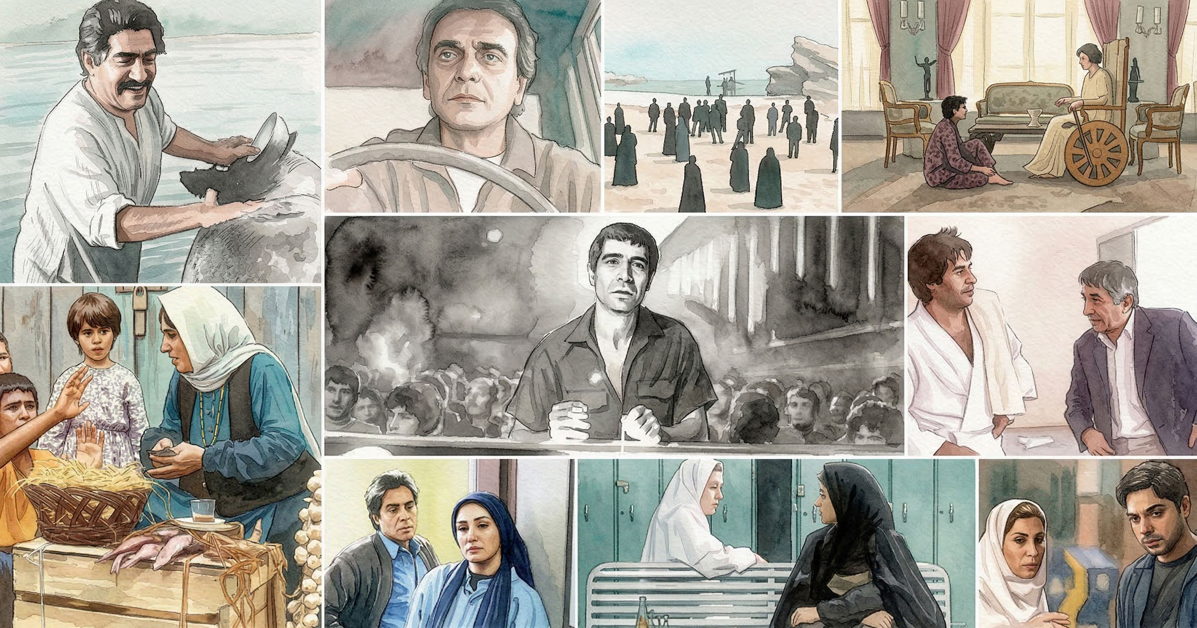 The New Wave of Uncensored Iranian Cinema - Illustrated by Souzian Dispatch The New Wave of Uncensored Iranian Cinema - Illustrated by Souzian Dispatch