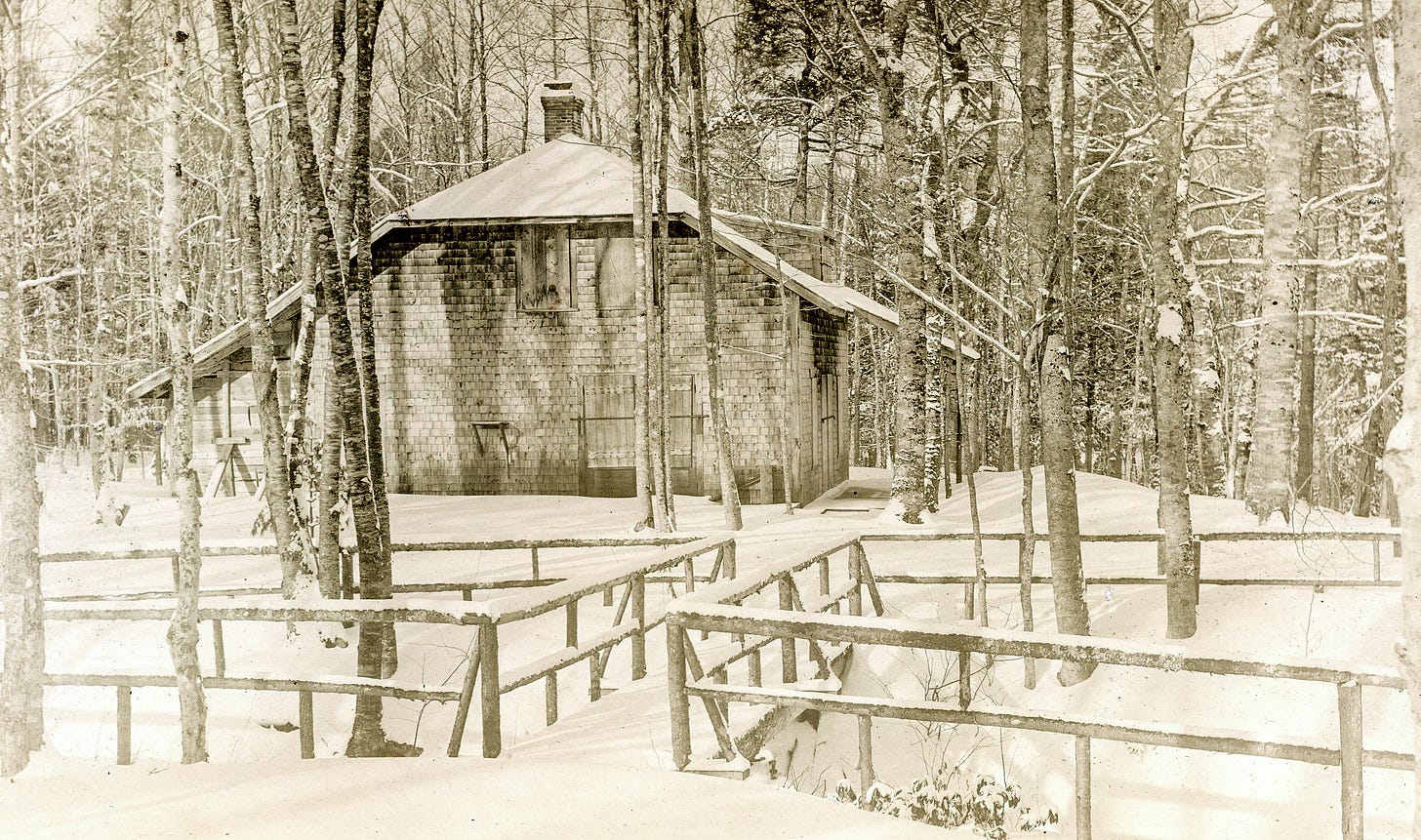 Bullard Camp in winter with snow cover