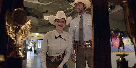 Walker Cordell admits being a theater geek to Micki. Walker Cordell admits being a theater geek to Micki.